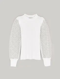 GATE Sweter z ozdobnymi rękawami| Swetry I Bluzy·Swetry