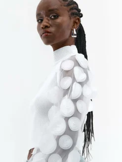 GATE Sweter z ozdobnymi rękawami| Koszulki I Topy·Topy|Koszulki I Topy·Crop Top ☀️