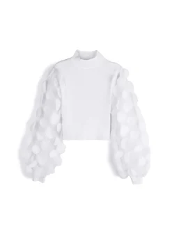 GATE Sweter z ozdobnymi rękawami| Koszulki I Topy·Topy|Koszulki I Topy·Crop Top ☀️