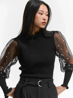 GATE Sweter z perłami| Swetry I Bluzy·Swetry