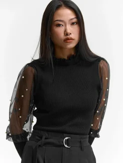 GATE Sweter z perłami| Swetry I Bluzy·Swetry