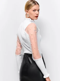 GATE Sweter z perłami| Swetry I Bluzy·Swetry