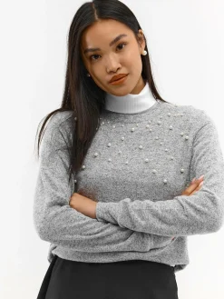 GATE Sweter z perłami| Swetry I Bluzy·Swetry