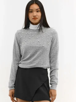 GATE Sweter z perłami| Swetry I Bluzy·Swetry