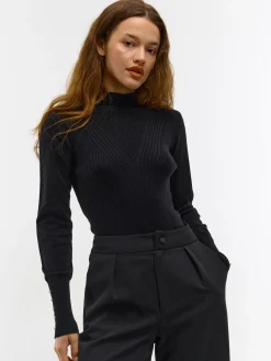 GATE Sweter z perełkami na rękawach| Koszulki I Topy·Golfy|Swetry I Bluzy·Swetry