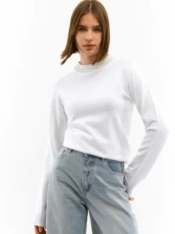 GATE Sweter z perłowym kołnierzem| Swetry I Bluzy·Swetry