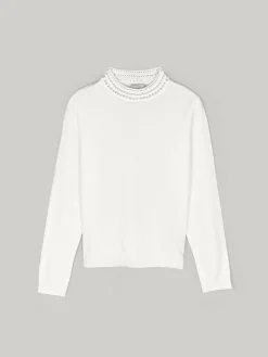 GATE Sweter z perłowym kołnierzem| Swetry I Bluzy·Swetry