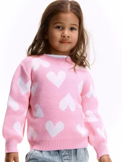 GATE Sweter z sercami|Dzieci Dziewczynki·Swetry