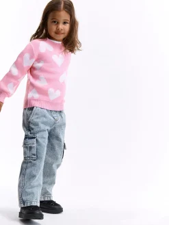 GATE Sweter z sercami|Dzieci Dziewczynki·Swetry