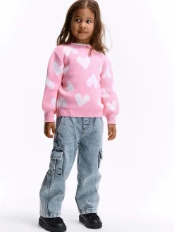 GATE Sweter z sercami|Dzieci Dziewczynki·Swetry