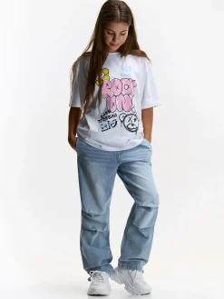 GATE Szerokie dżinsy spadochrony dla dziewczynki|Dzieci Dziewczynki·Spodnie I Legginsy