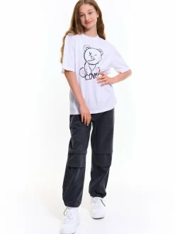 GATE Szerokie dżinsy spadochrony dla dziewczynki|Dzieci Dziewczynki·Ostatnie Sztuki Ubrania Dla Dziewczynek|Dziewczynki·Spodnie I Legginsy