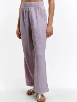 GATE Szerokie muślinowe spodnie| Spodnie·Spodnie