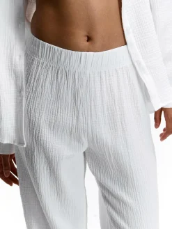 GATE Szerokie muślinowe spodnie| Spodnie·Spodnie