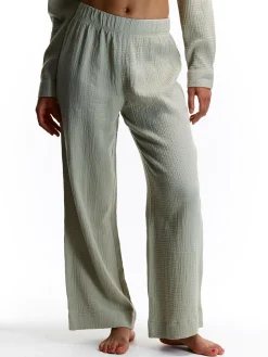 GATE Szerokie muślinowe spodnie| Spodnie·Spodnie