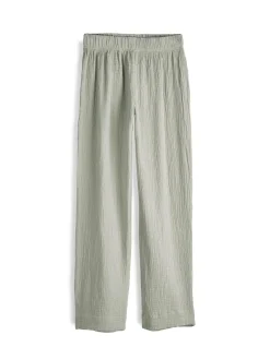 GATE Szerokie muślinowe spodnie| Spodnie·Spodnie