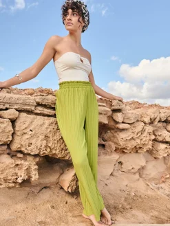 GATE Szerokie, plisowane spodnie| Spodnie·Spodnie