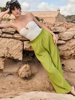 GATE Szerokie, plisowane spodnie| Spodnie·Spodnie