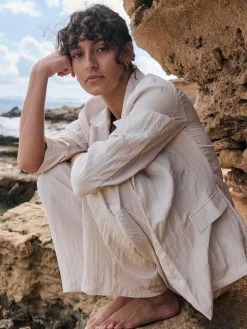 GATE Szerokie, przykucnięte spodnie| Spodnie·Spodnie