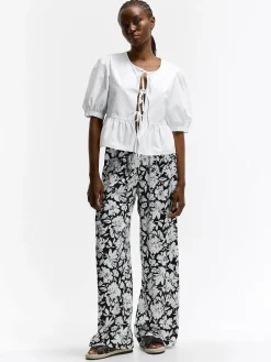 GATE Szerokie satynowe spodnie| Spodnie·Spodnie