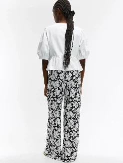 GATE Szerokie satynowe spodnie| Spodnie·Spodnie