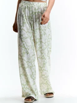 GATE Szerokie satynowe spodnie| Spodnie·Spodnie