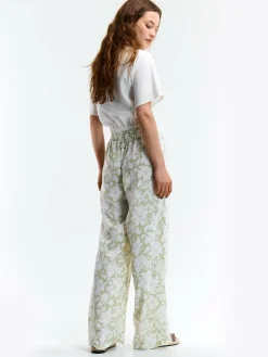 GATE Szerokie satynowe spodnie| Spodnie·Spodnie