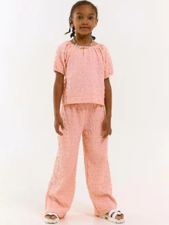 GATE Szerokie spodnie strukturalne|Dzieci Dziewczynki·Spodnie I Legginsy