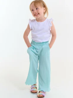 GATE Szerokie spodnie strukturalne|Dzieci Dziewczynki·Spodnie I Legginsy