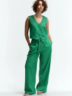 GATE Szerokie spodnie z paskiem| Spodnie·Spodnie