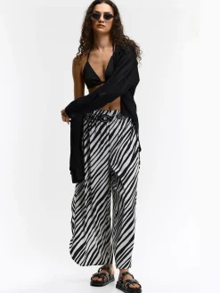 GATE Szerokie spodnie z rozcięciem| Spodnie·Spodnie