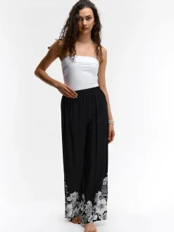 GATE Szerokie spodnie z wiskozy| Spodnie·Spodnie