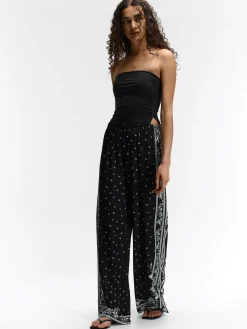 GATE Szerokie spodnie z wiskozy| Spodnie·Spodnie