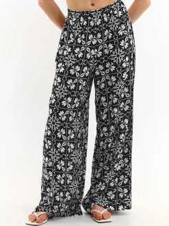 GATE Szerokie spodnie z wiskozy| Spodnie·Spodnie