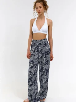 GATE Szerokie spodnie z wiskozy| Spodnie·Spodnie