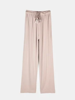 GATE Szerokie spodnie z wiskozy z paskiem| Spodnie·Spodnie