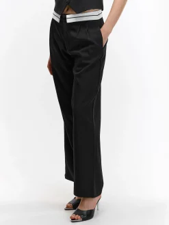 GATE Szerokie spodnie z zaokrągloną talią| Spodnie·Spodnie