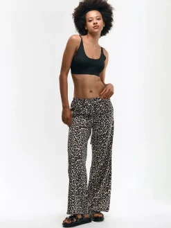 GATE Szerokie spodnie ze zwierzęcym wzorem| Spodnie·Spodnie