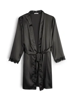 GATE Szlafrok satynowy z koronką na rękawach| Bielizna·Bielizna Nocna|Bielizna·Kąpielowy Szlafrok