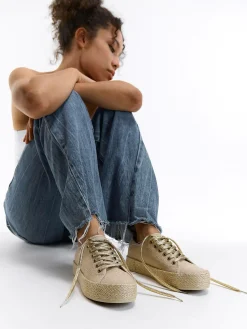 GATE Sznurowane, płócienne tenisówki| Buty