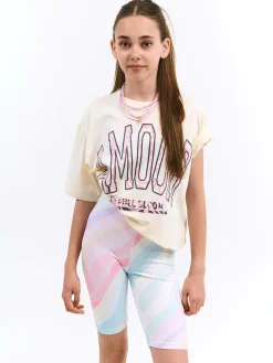 GATE Szorty biker z nadrukiem|Dzieci Dziewczynki·Spodnie I Legginsy|Dziewczynki·Szorty ☀️