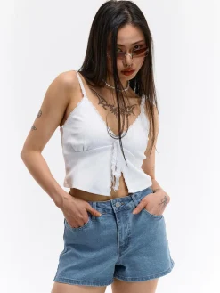 GATE Szorty dżinsowe z kokardkami| Spodnie·Spodenki ☀️