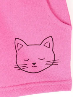 GATE Szorty dresowe z nadrukiem kocim|Dzieci Dziewczynki·Spodnie I Legginsy|Dziewczynki·Szorty ☀️