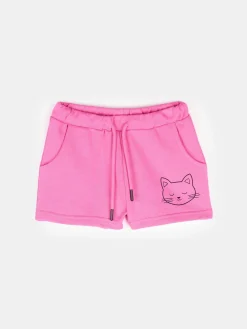 GATE Szorty dresowe z nadrukiem kocim|Dzieci Dziewczynki·Spodnie I Legginsy|Dziewczynki·Szorty ☀️