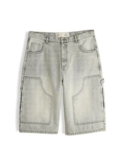 GATE Szorty jeansowe z przeszyciami| Spodnie·Spodenki ☀️