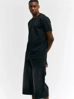 GATE Szorty jeansowe z przeszyciami| Spodnie·Spodenki ☀️