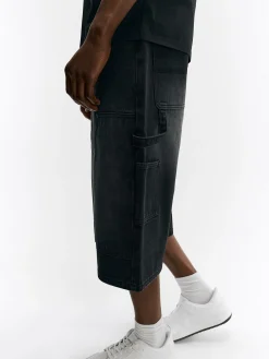 GATE Szorty jeansowe z przeszyciami| Spodnie·Spodenki ☀️