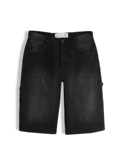 GATE Szorty jeansowe z przeszyciami| Spodnie·Spodenki ☀️