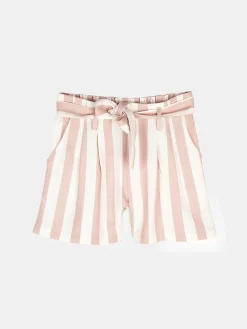 GATE Szorty w prążki z paskiem| Spodnie·Spodenki ☀️