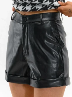 GATE Szorty z imitacji skóry| Spodnie·Spodenki ☀️